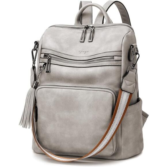 Handbags - Leather Backpack Purse for Women Fashion Tassel Ladies Shoulder Bags
